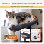 Rascador Torre para Gatos Grandes con 2 Casetas y Mirador
